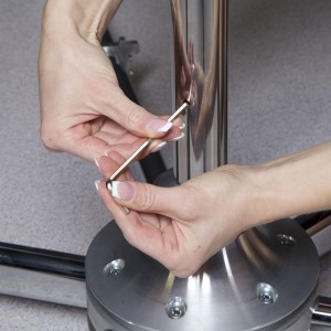 Rurka wolnostojąca Lupit Pole STAGE 45 mm (INOX, chromowana lub czarna) 